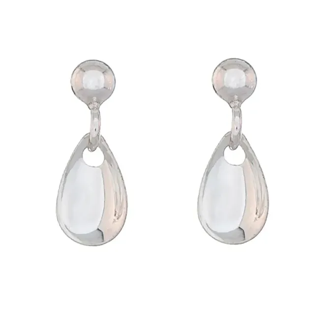 Hovedbilde Øredobber Silver 1 Løv 12 mm